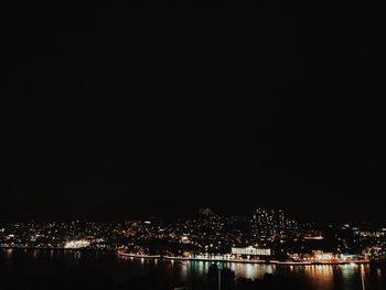 View of illuminated cityscape at night