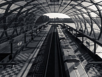 Low angle view of railroad station