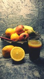 Fruits on table