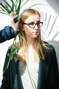 Portrait of young woman