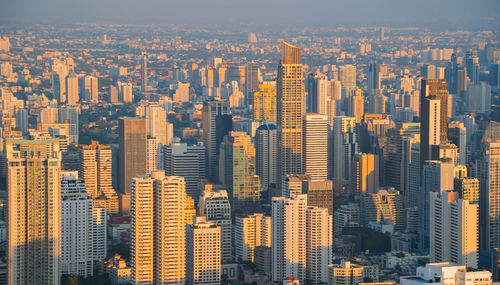 Aerial view of buildings in city