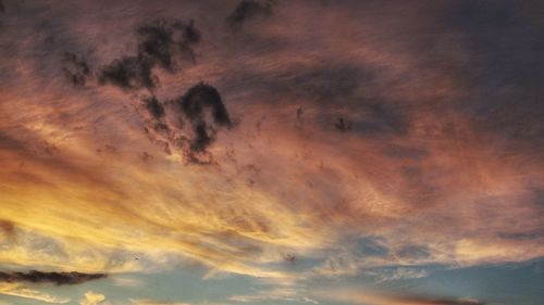 Low angle view of cloudy sky