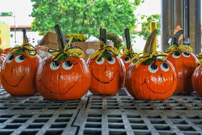 Close-up of pumpkins