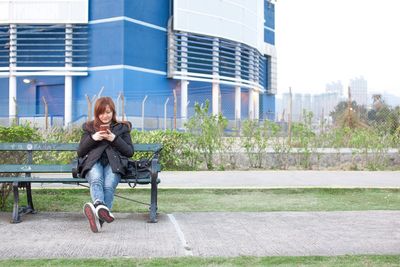 Woman standing in park