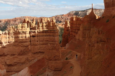 View of rock formations against sky