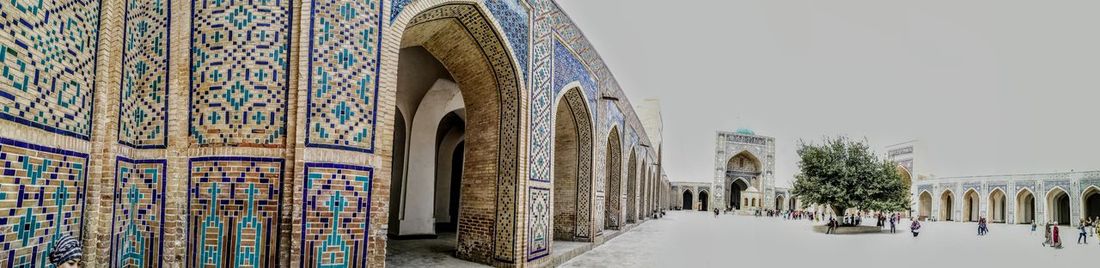 Panoramic shot of historic building against sky