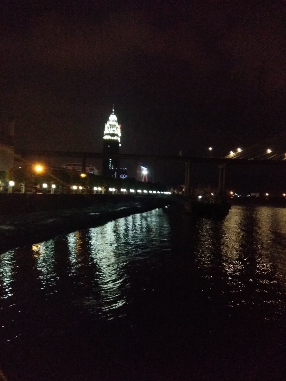 night, illuminated, architecture, built structure, reflection, water, darkness, light, building exterior, dusk, evening, sky, no people, travel destinations, bridge, lighting, city, river, nature, building, lighting equipment, transportation, outdoors, tower, travel, waterfront, street light