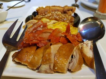 Close-up of food in plate