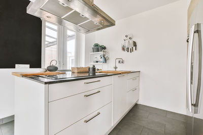 View of modern kitchen counter