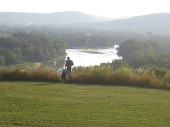 Man on golf course