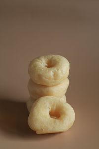 Close-up of donuts on table