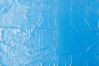 Full frame shot of blue plastic