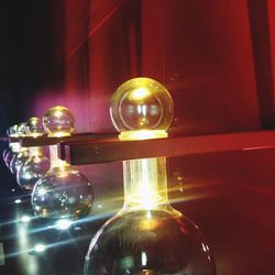 Close-up of illuminated lamp