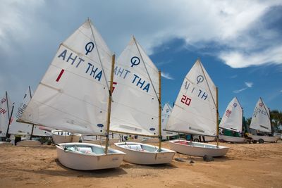 Boats on beach