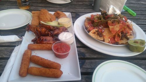 Close-up of served food