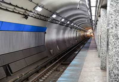 Railroad station platform