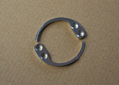 High angle view of sunglasses on sand