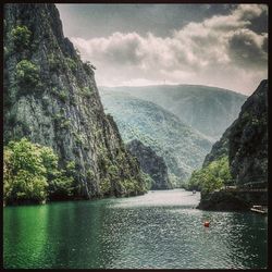 Scenic view of mountain range