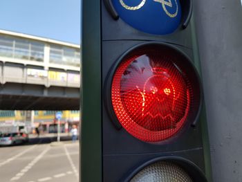 Close-up of road sign