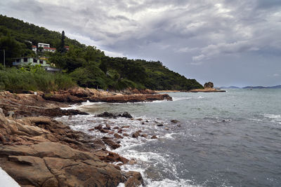 Scenic view of sea against sky