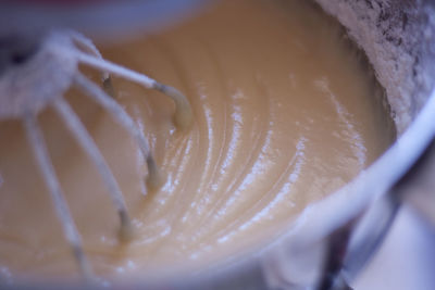 High angle view of ice cream in glass
