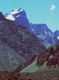 Scenic view of snowcapped mountains