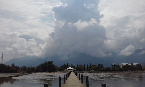 Scenic view of river against sky