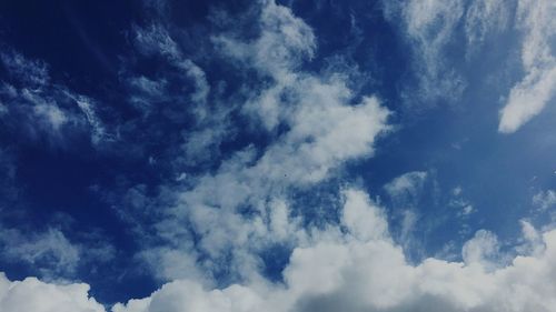 Low angle view of clouds in sky