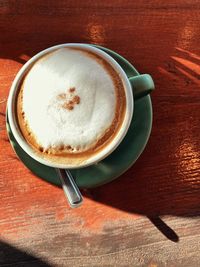 Coffee cup on table