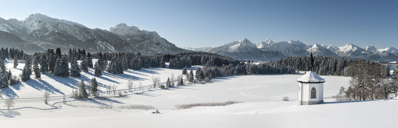 Snow covered mountain against sky