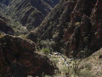 Scenic view of rocky mountains