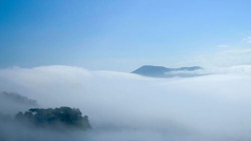 Scenic view of clouds against blue sky