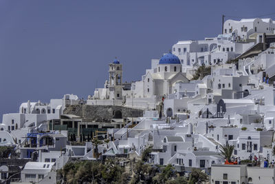 Santorini, greece, may 3, 2024. village of imerovigli with its white houses and blue domes