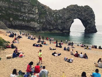 Group of people on beach