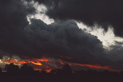 Low angle view of dramatic sky