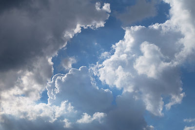 Low angle view of clouds in sky