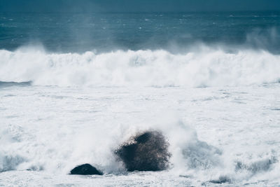 Scenic view of sea waves