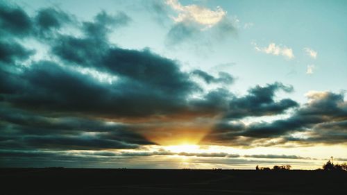 Sunset over landscape