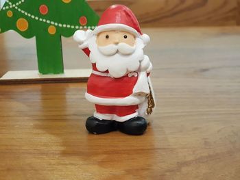 Close-up of figurine toy on table