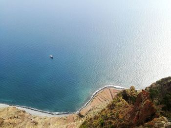 High angle view of beach