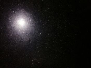Scenic view of star field against sky at night