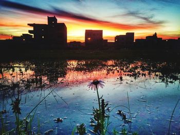 City at sunset