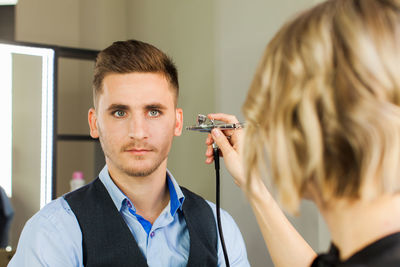 Portrait of handsome young man