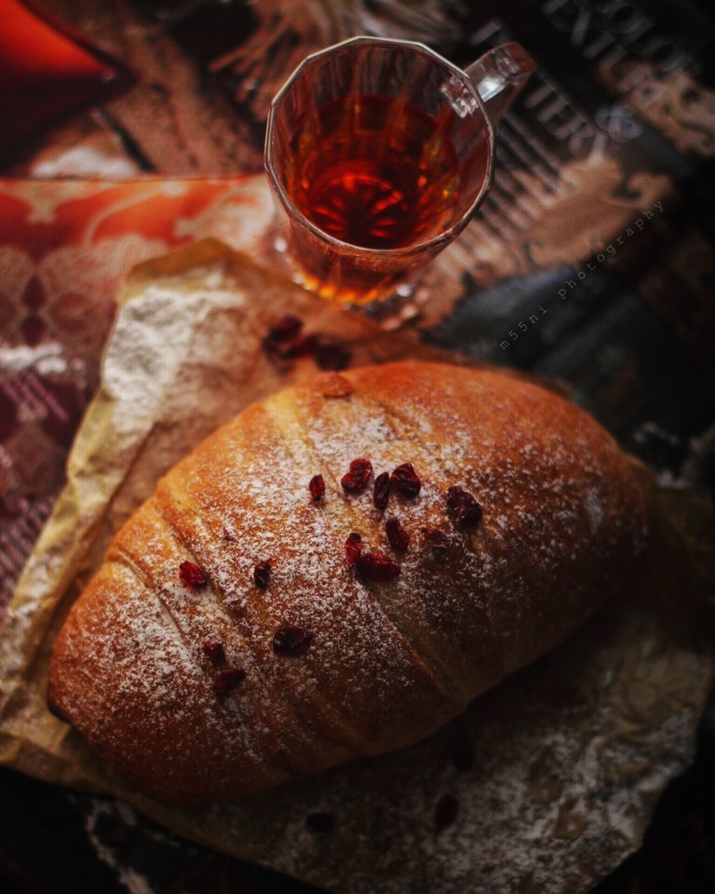 food and drink, food, bread, freshness, fast food, refreshment, drink, alcohol, glass, no people, indoors, baked, wine, healthy eating, rustic, fruit, still life, household equipment, close-up, loaf of bread, high angle view, dessert, drinking glass, dark, meal, studio shot, table, wine glass