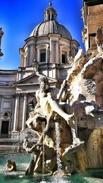 Low angle view of fountain