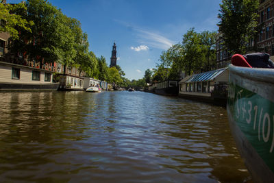 View of canal along buildings