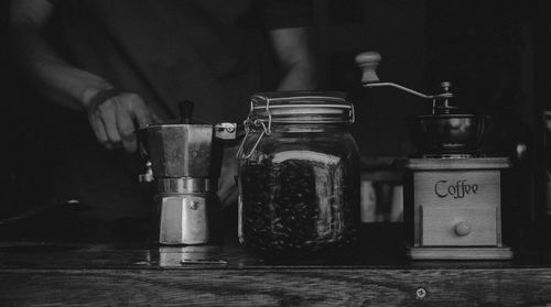 Close-up of coffee on table at home