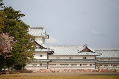 Exterior of historic castle against sky