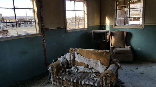 Interior of abandoned house