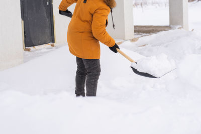 Man skiing on snow